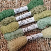 Kit Meadas para Bordar 100% Lã - Ervas - 5 Cores