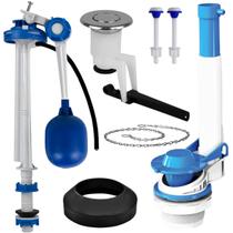 Kit Mecanismo Reparo Completo Universal Acionamento Superior C/ Boia Acoplada Caixa Descarga Valeplast
