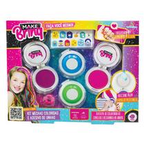 Kit mechas coloridas e adesivo de unhas make brinq - polibrinq - 1436