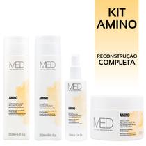 Kit Med For You Amino Reconstrução: Shampoo, Condicionador, Máscara e Leave-in