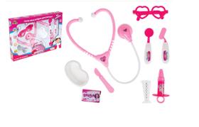Kit médica infantil brinquedo com 9 acessórios