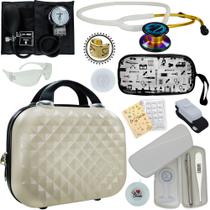 Kit Medicina Aparelho Pressao Estetoscopio Completo