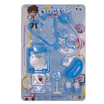 Kit Médico Brinquedo 11 Peças Meninos Azul Brincadeira Divertida