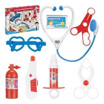Kit Médico Brinquedo 8 Peças Infantil Mini Doutora Caixa