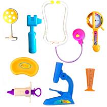 Kit Médico Brinquedo Infantil Equipamentos Coloridos Doutor