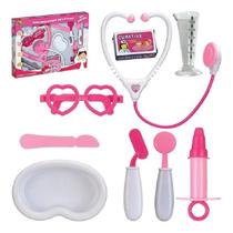Kit Médico com 9 acessórios Rosa- Art Brink Kit Médico com 9 acessórios Rosa- Art Brink