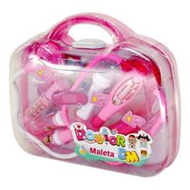 Kit Médico Com Som Maleta Crianças Divertido Doutora Rosa - Dm Toys