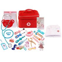 Kit médico: conjunto de brinquedos Pretend Play para crianças com bolsa de transporte Kit médico: conjunto de brinquedos Pretend Play para crianças com bolsa de transporte