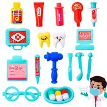 Kit Médico Dentista Mini Doutor Infantil Educativo 22 Peças