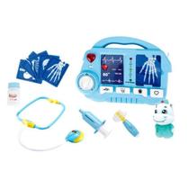 Kit Medico Doutor Com Raio X Luz e Som Azul Fenix