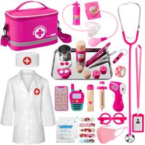 Kit médico EFO SHM para crianças e meninas de 3 a 5 anos com estetoscópio Kit médico EFO SHM para crianças e meninas de 3 a 5 anos com estetoscópio