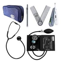 Kit Médico Esfigmo Esteto Bic Termômetro Lanterna Goniometro Cor:vinho Kit Médico Esfigmo Esteto Bic Termômetro Lanterna Goniometro Cor:vinho