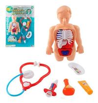 Kit Medico Infantil Anatomia ul Com Estetoscopio E Acessor