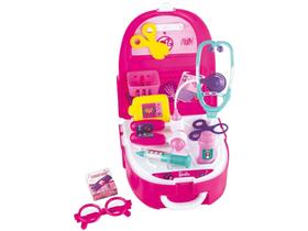 Kit Médico Infantil Barbie Doutora Mochilinha - Kit Médica 12 Peças Fun