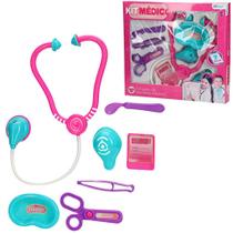 Kit Medico Infantil Com Estetoscopio E Acessorios 7 Pecas