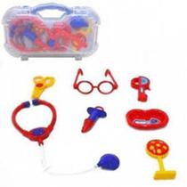 Kit medico infantil com estetoscopio e acessorios mini doutor(a) 7 pecas na maleta - PAKITOYS Kit medico infantil com estetoscopio e acessorios mini doutor(a) 7 pecas na maleta - PAKITOYS