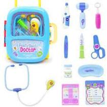 Kit medico infantil - maleta cm rodinhas - azul