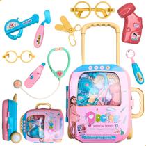 Kit Médico Maleta com Rodinha Brinquedo Infantil e alça - Unotoys