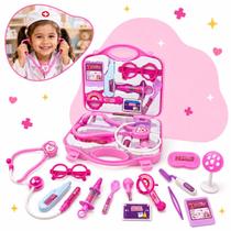Kit Médico Maleta Doutor Maletinha Brinquedo Infantil Educativo Profissão Rosa Completo Com Acessórios Kizumba Kit Médico Maleta Doutor Maletinha Brinquedo Infantil Educativo Profissão Rosa Completo Com Acessórios Kizumba