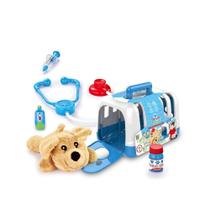 Kit Médico Veterinário Faz de Conta Brinquedo Infantil Criança Cuidar Pet Profissão Interativo - Baby Style