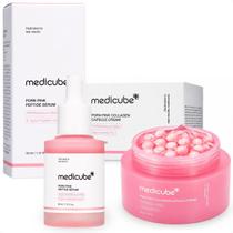 Kit Medicube Pdrn Pink: Sérum Facial e Creme Facial Encapsulado Kit Medicube Pdrn Pink: Sérum Facial e Creme Facial Encapsulado