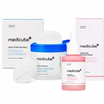 Kit Medicube: Tônico Zero Pore Pad com 70 Discos e Sérum Facial Pdrn Pink Peptide Serum Kit Medicube: Tônico Zero Pore Pad com 70 Discos e Sérum Facial Pdrn Pink Peptide Serum