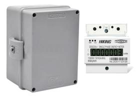 Kit Medidor Bifásico 110+110=220v 2 Fases + Caixa Instalação