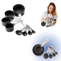 Kit Medidor Culinário Inox 8 Peças Completo E Seguro Sortidas Kit Medidor Culinário Inox 8 Peças Completo E Seguro Sortidas