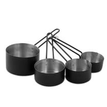 Kit Medidor De Cozinha 4 Peças Xícaras Medidoras Inox Onix - Mimo Style