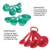 Kit Medidor De Cozinha 8 Peças Colher Copo Medidores Forma Kit Medidor De Cozinha 8 Peças Colher Copo Medidores Forma