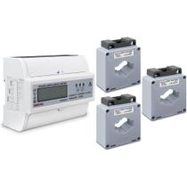 Kit Medidor de Energia M1250SA Trifásico 220/380V + 3und TC MSQ 800/5A
