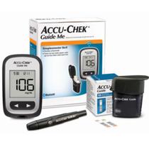 Kit Medidor De Glicemia Completo Accu Chek Guide Me com 10 Tiras