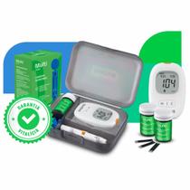 Kit Medidor de Glicose com 160 tiras reagentes Glicocheck Care Plus Multi Saúde