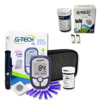 Kit Medidor De Glicose Completo Mais 50 Tiras Gtech Vita