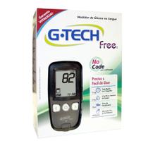 Kit Medidor De Glicose G Tech Free com 10 Tiras + 10 Lancetas + 1 Lancetador Kit Medidor De Glicose G Tech Free com 10 Tiras + 10 Lancetas + 1 Lancetador