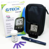 Kit Medidor de Glicose G-Tech Free Lite 10 Tiras 10 Lancetas 1 Lancetador - GTECH