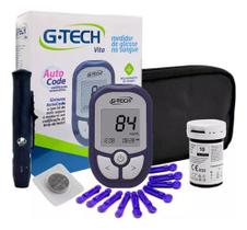 Kit Medidor De Glicose G-tech Vita Auto Code Diabetes