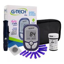 Kit medidor de glicose glicemia g-tech vita (garantia vitalicia)