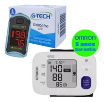 Kit Medidor De Pressão Omron + Aparelho Oximetro G-tech Kit Medidor De Pressão Omron + Aparelho Oximetro G-tech