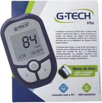 Kit Medidor Glicose G-tech Vita Lanceta Tira Caneta Diabetes