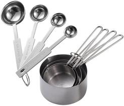 Kit Medidor Inox Cozinha 8 Peças Colher Sopa Cha E Xicara Frigopro