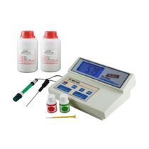 Kit Medidor Ph Digital 0,00 A 14,00 Mv Orp Temperatura Ph-2600 Portátil Instrutherm Solução Calibração Tampão Ph 4 E 7