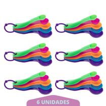 kit Medidor Plástico 5 Peças Colher De Sopa Confeitaria 6Un - QUALITY HOUSE