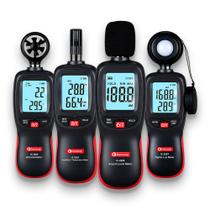 Kit medidores ambientais luxímetro anemômetro termo-higrômetro e decibelímetro com certificado de calibração - Instrucorp