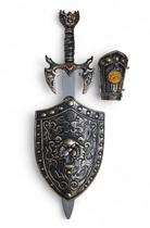 Kit Medieval Espada Manopla Escudo Leão Infantil JR0344