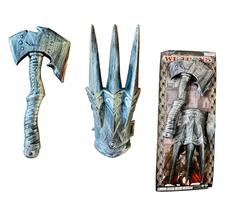 Kit Medieval Guerreiro Infantil Luva + Machadinha Prata