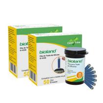 Kit Medir Glicemia Fitas Bioland Glicose 100 Tiras Kit Medir Glicemia Fitas Bioland Glicose 100 Tiras