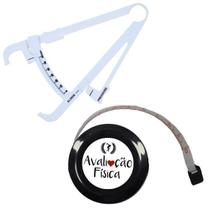 Kit Medir Gordura Corporal Fita Metrica Imc Adipometro Avaliacao Fisica