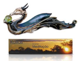 Kit Meditação Incensário Dragão Celestial e Caixa de Incenso - Casa Neilomar