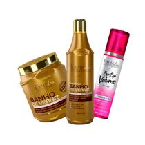 Kit Mega Banho de Verniz e Bye Bye No Frizz Forever Liss Kit Mega Banho de Verniz e Bye Bye No Frizz Forever Liss